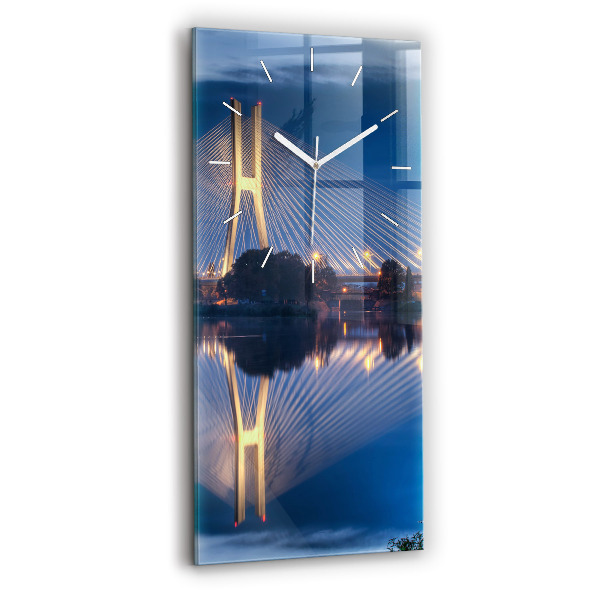 Vertical wall clock Rędziński Bridge Wrocław