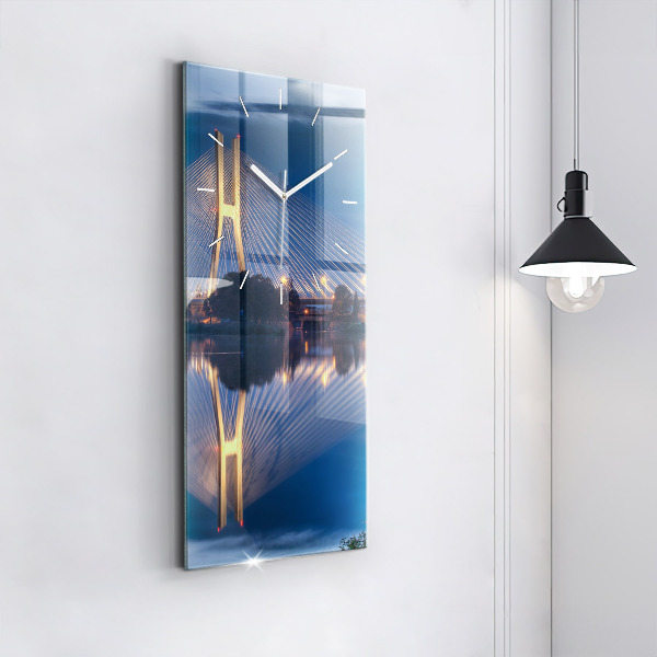 Vertical wall clock Rędziński Bridge Wrocław
