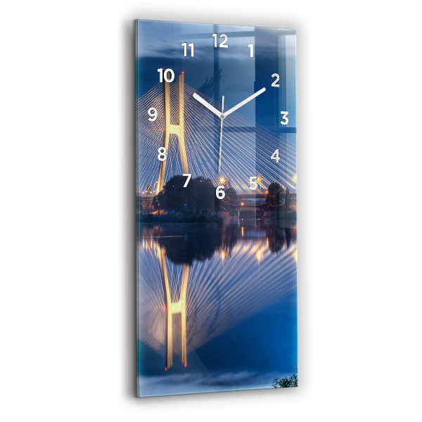 Vertical wall clock Rędziński Bridge Wrocław