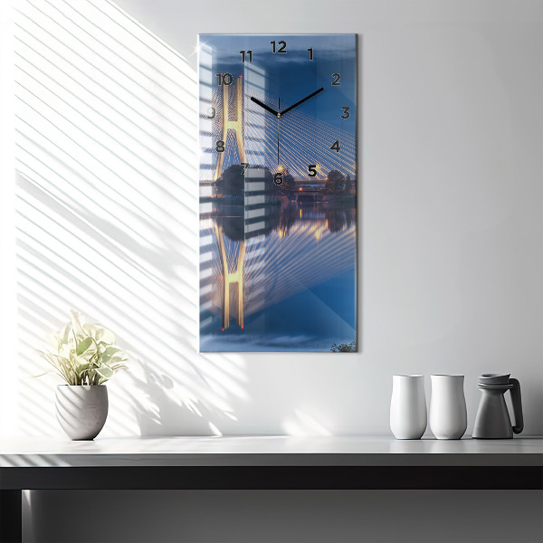 Vertical wall clock Rędziński Bridge Wrocław