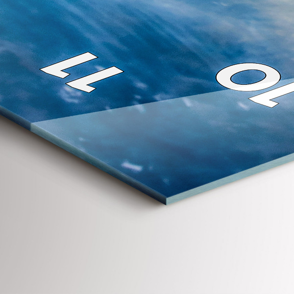 Vertical wall clock Sunrise Baltic Sea