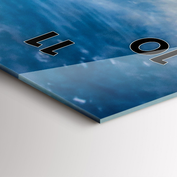 Vertical wall clock Sunrise Baltic Sea