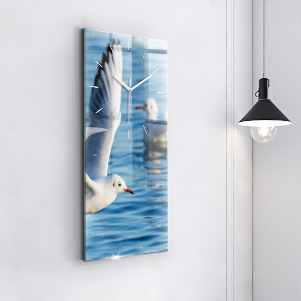 Vertical wall clock Seagulls in Gdynia