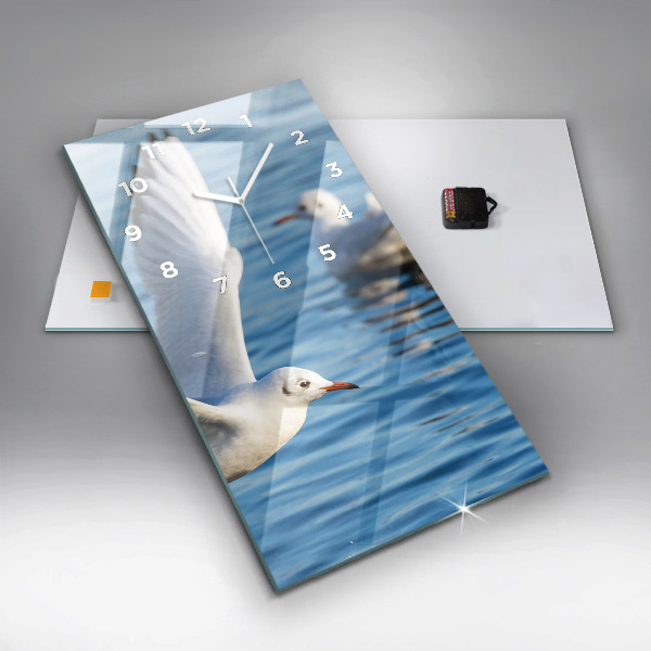 Vertical wall clock Seagulls in Gdynia