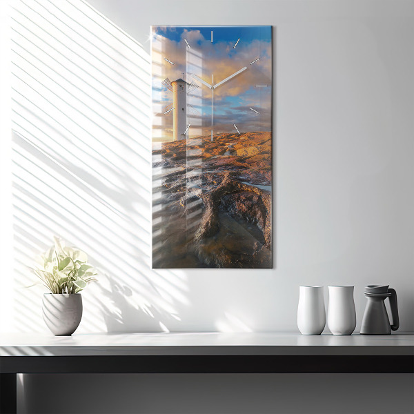 Vertical wall clock The Lighthouse and the Baltic Sea