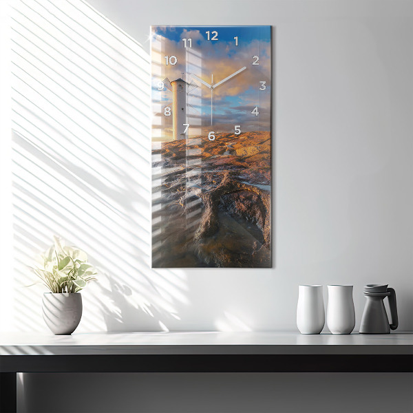 Vertical wall clock The Lighthouse and the Baltic Sea