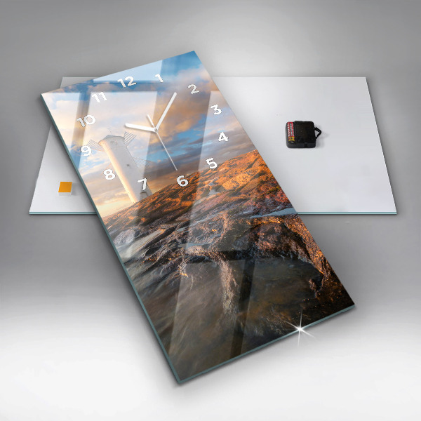 Vertical wall clock The Lighthouse and the Baltic Sea