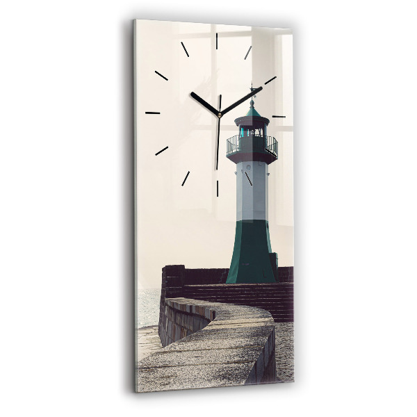 Vertical wall clock The lighthouse and the sea