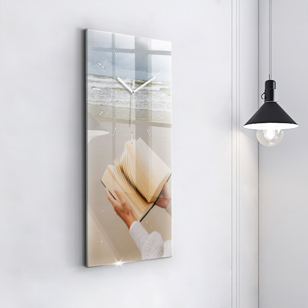 Vertical wall clock A moment with a book
