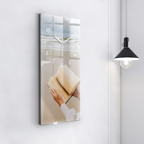Vertical wall clock A moment with a book