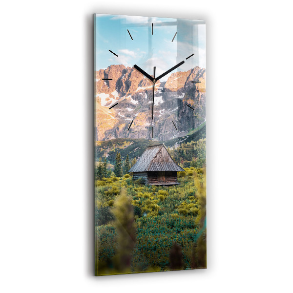 Vertical wall clock Cottage in the Tatra Mountains