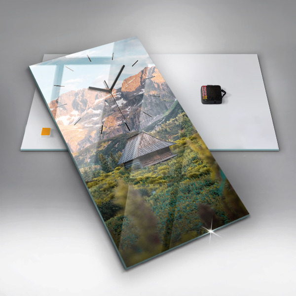 Vertical wall clock Cottage in the Tatra Mountains