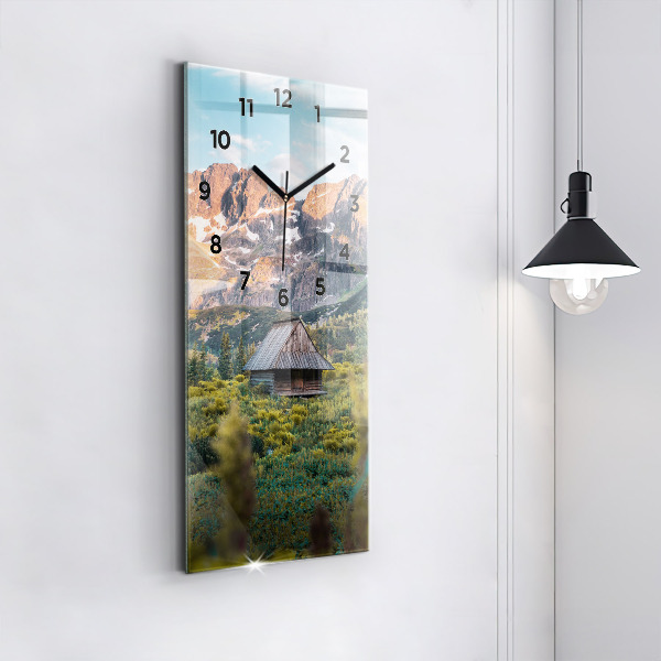 Vertical wall clock Cottage in the Tatra Mountains