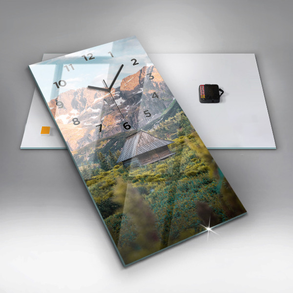 Vertical wall clock Cottage in the Tatra Mountains