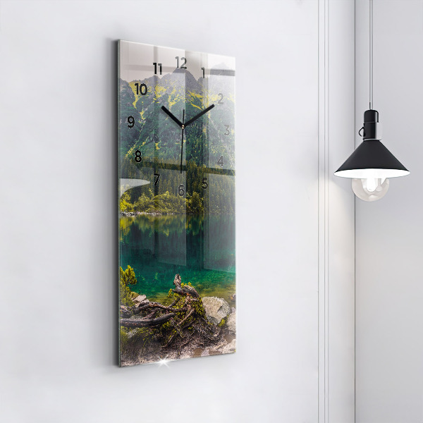 Vertical wall clock Morskie Oko in the Tatra Mountains