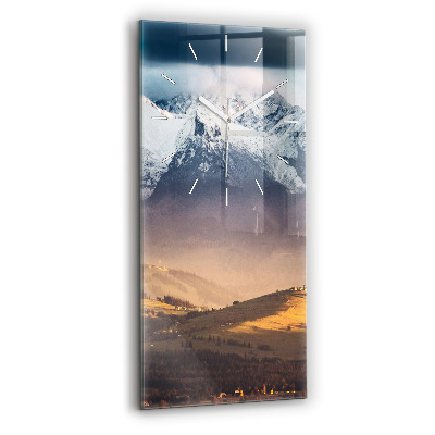 Vertical wall clock Winter landscape of the Tatra Mountains