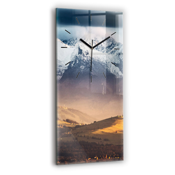 Vertical wall clock Winter landscape of the Tatra Mountains