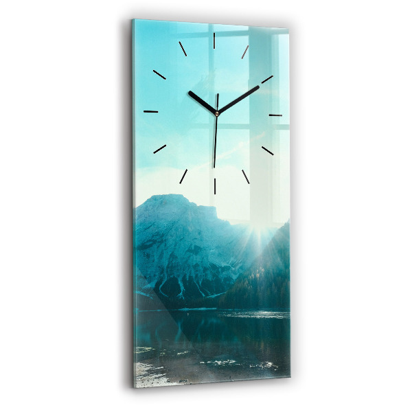 Vertical wall clock Mountain and river in Poland