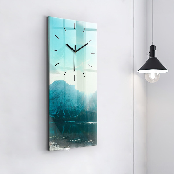 Vertical wall clock Mountain and river in Poland
