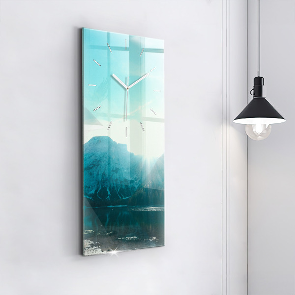 Vertical wall clock Mountain and river in Poland