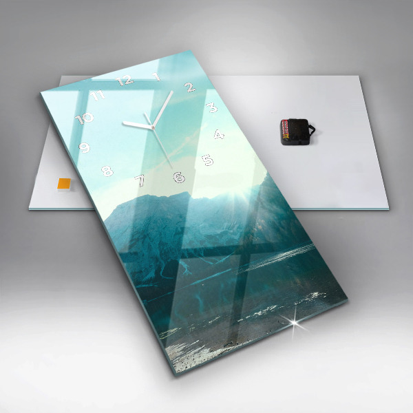 Vertical wall clock Mountain and river in Poland