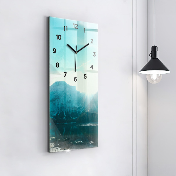 Vertical wall clock Mountain and river in Poland
