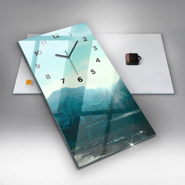 Vertical wall clock Mountain and river in Poland
