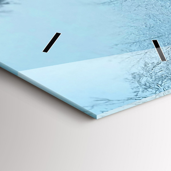 Vertical wall clock Deer on the tracks