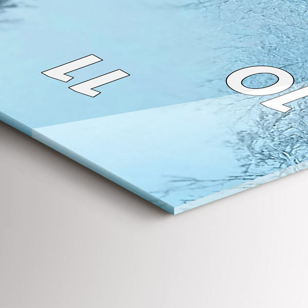 Vertical wall clock Deer on the tracks