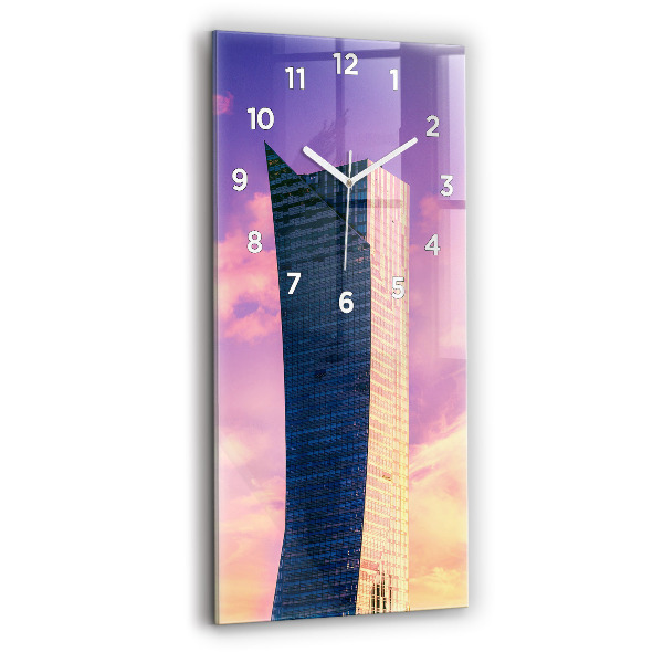 Vertical wall clock Skyscraper in Warsaw