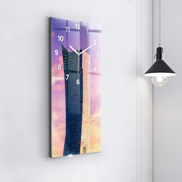 Vertical wall clock Skyscraper in Warsaw