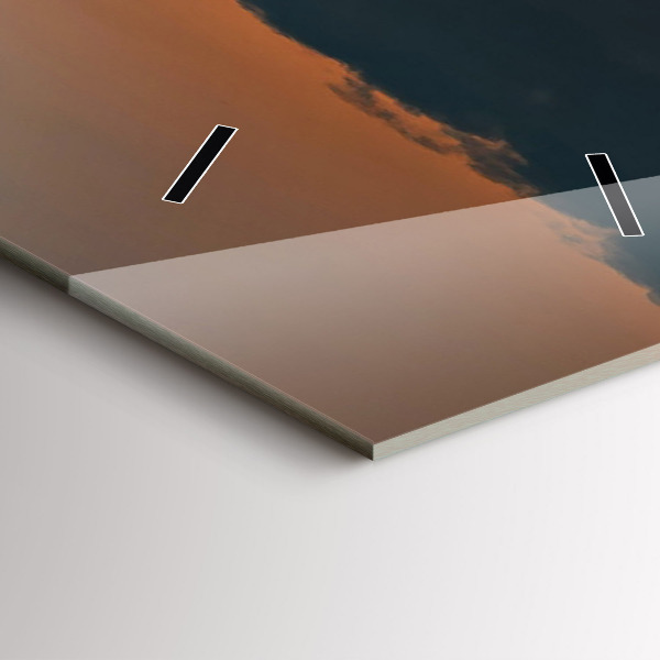 Vertical wall clock Sunflowers in the meadow