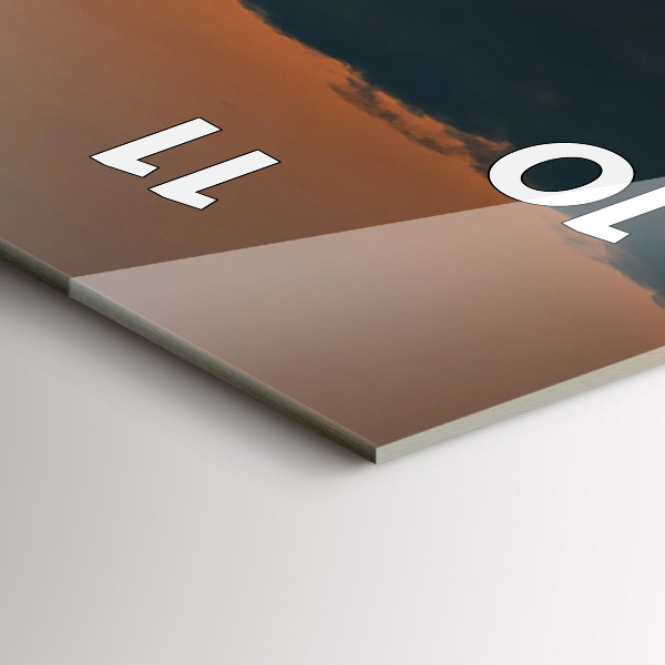 Vertical wall clock Sunflowers in the meadow