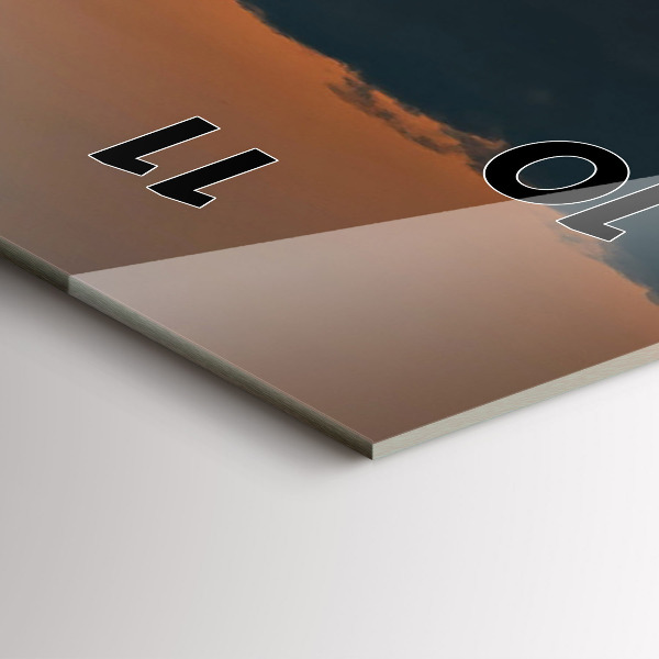 Vertical wall clock Sunflowers in the meadow