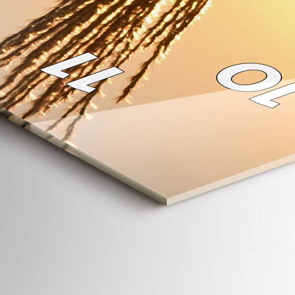 Vertical wall clock Wheat in the golden sun