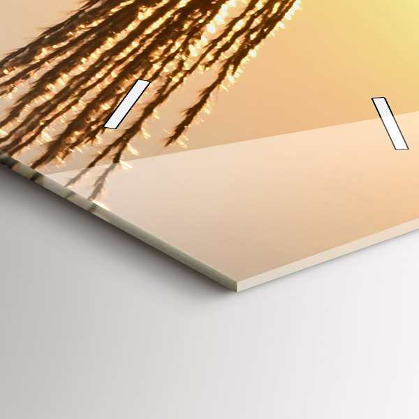 Vertical wall clock Wheat in the golden sun