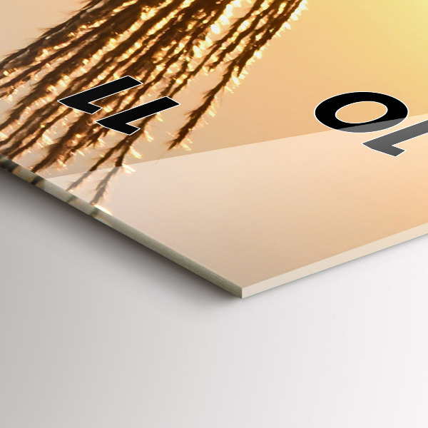 Vertical wall clock Wheat in the golden sun