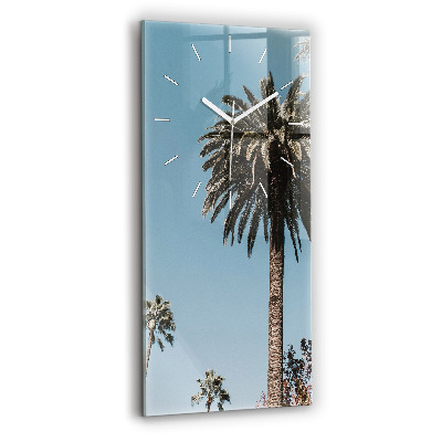 Vertical wall clock Palm trees in Los Angeles