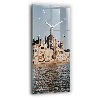 Vertical wall clock Parliament in Budapest
