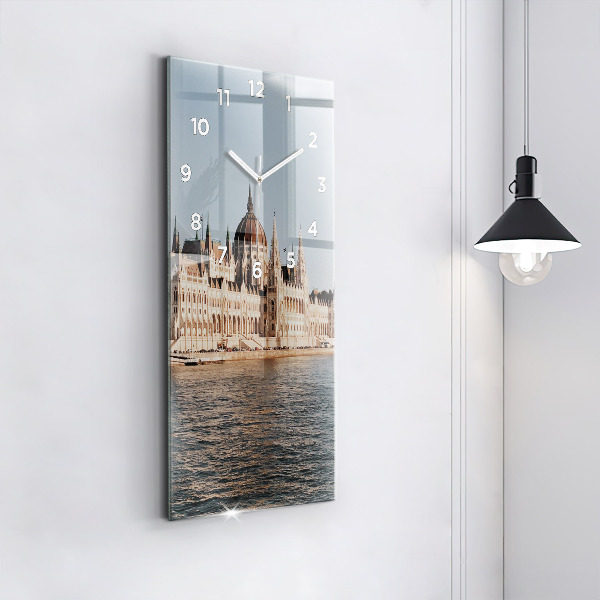 Vertical wall clock Parliament in Budapest