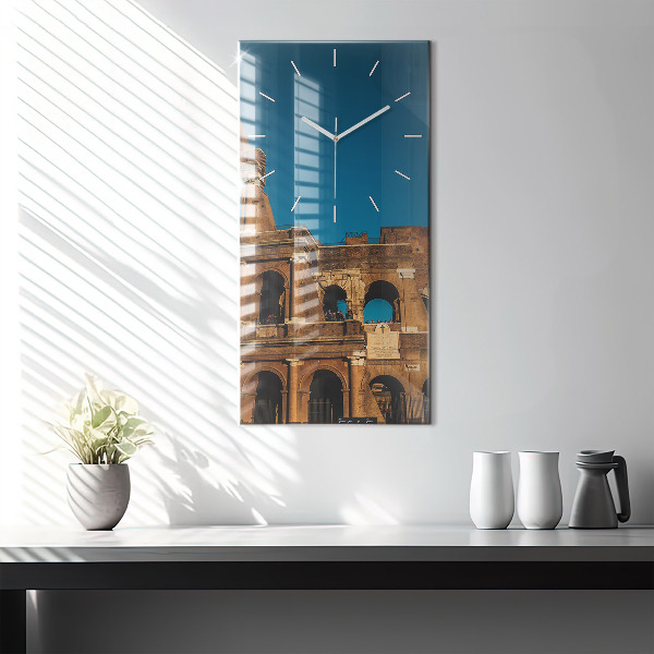Vertical wall clock The Colosseum in Italy