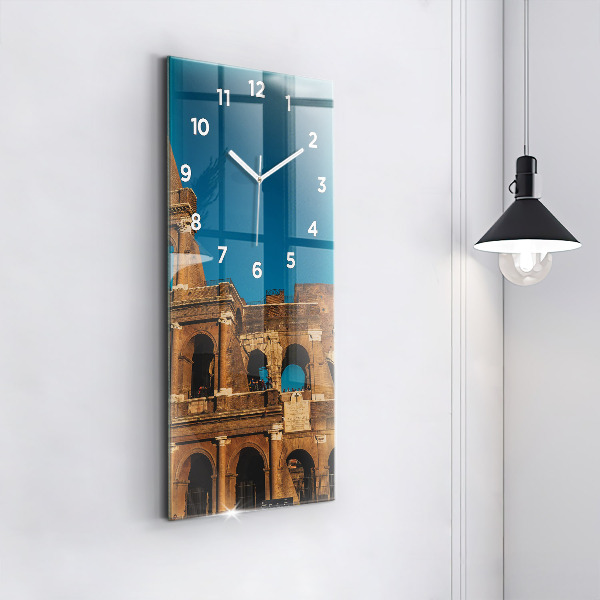 Vertical wall clock The Colosseum in Italy