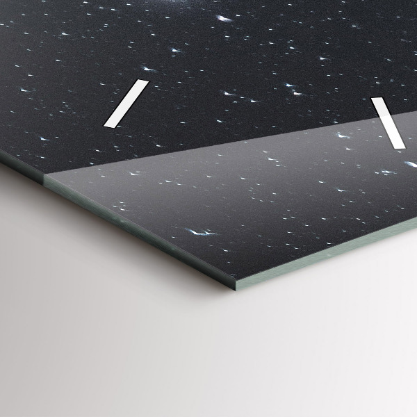 Vertical wall clock Mountain under the stars