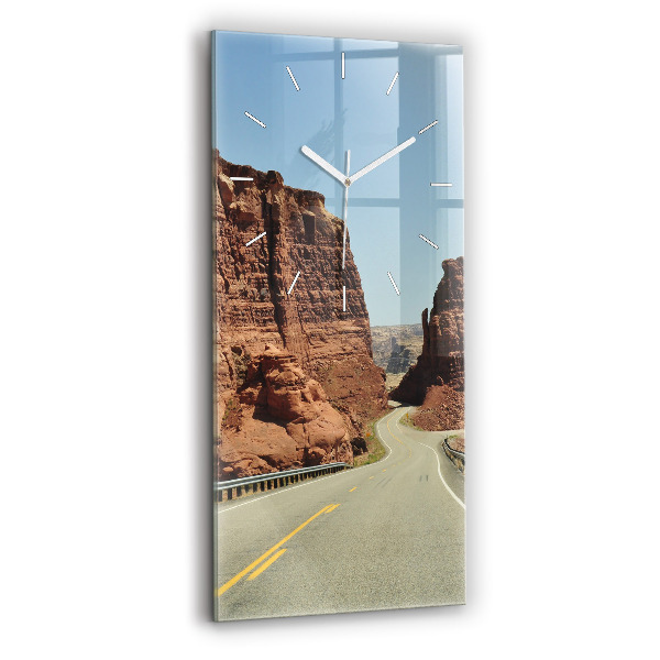 Vertical wall clock Route 66 in the US