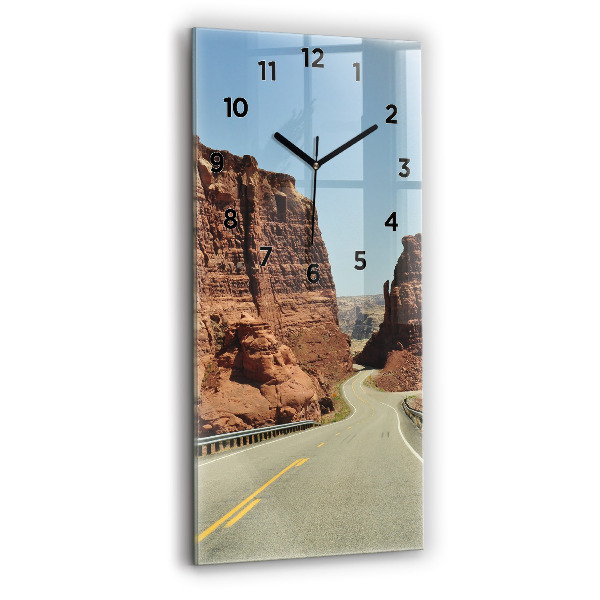 Vertical wall clock Route 66 in the US