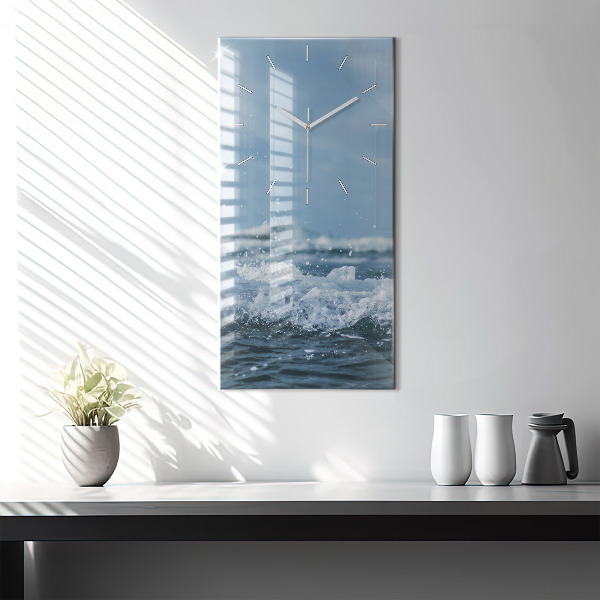 Vertical wall clock Sea wave photography