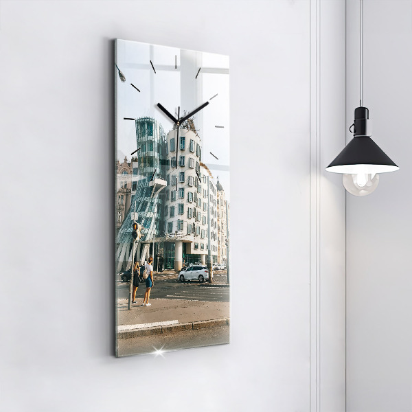 Vertical wall clock Dancing House Prague