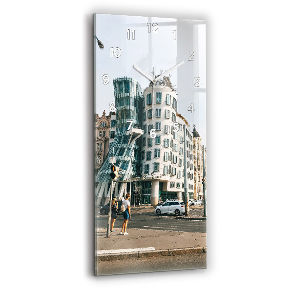 Vertical wall clock Dancing House Prague