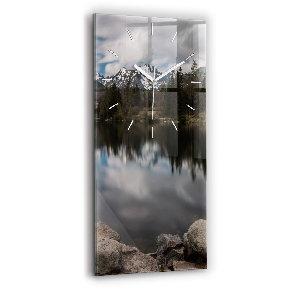 Vertical wall clock High Tatras in Slovakia