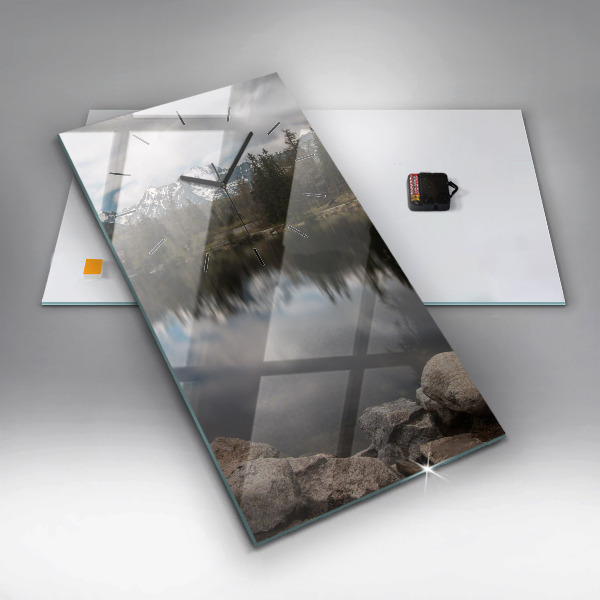 Vertical wall clock High Tatras in Slovakia